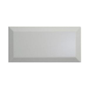 Light Grey Bevel Brick Polished Ceramic Wall Tiles 200x100