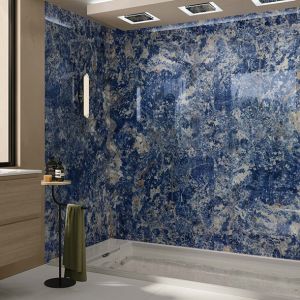 Bahai Blue Marble Effect Porcelain Tiles 1200x600