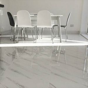 White Carrara Porcelain Marble Effect Tiles 300x600